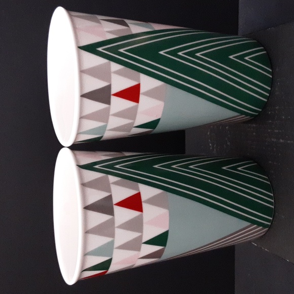 Starbucks Limited Edition Christmas Tree Design Mugs - Red/Green/Gray. - Picture 3 of 8